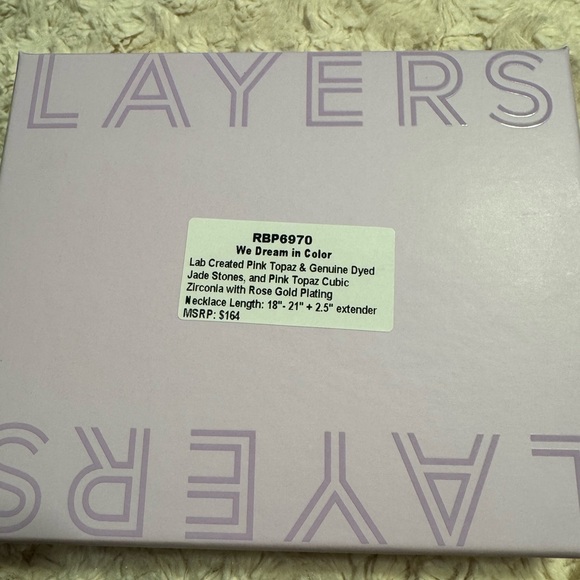 Elegant Pink Butterfly Necklace and Beaded Bracelet Set - Picture 2 of 2